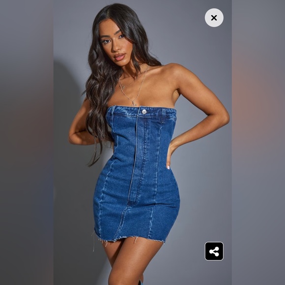 Pretty Little Thing Denim Dress - Picture 1 of 2